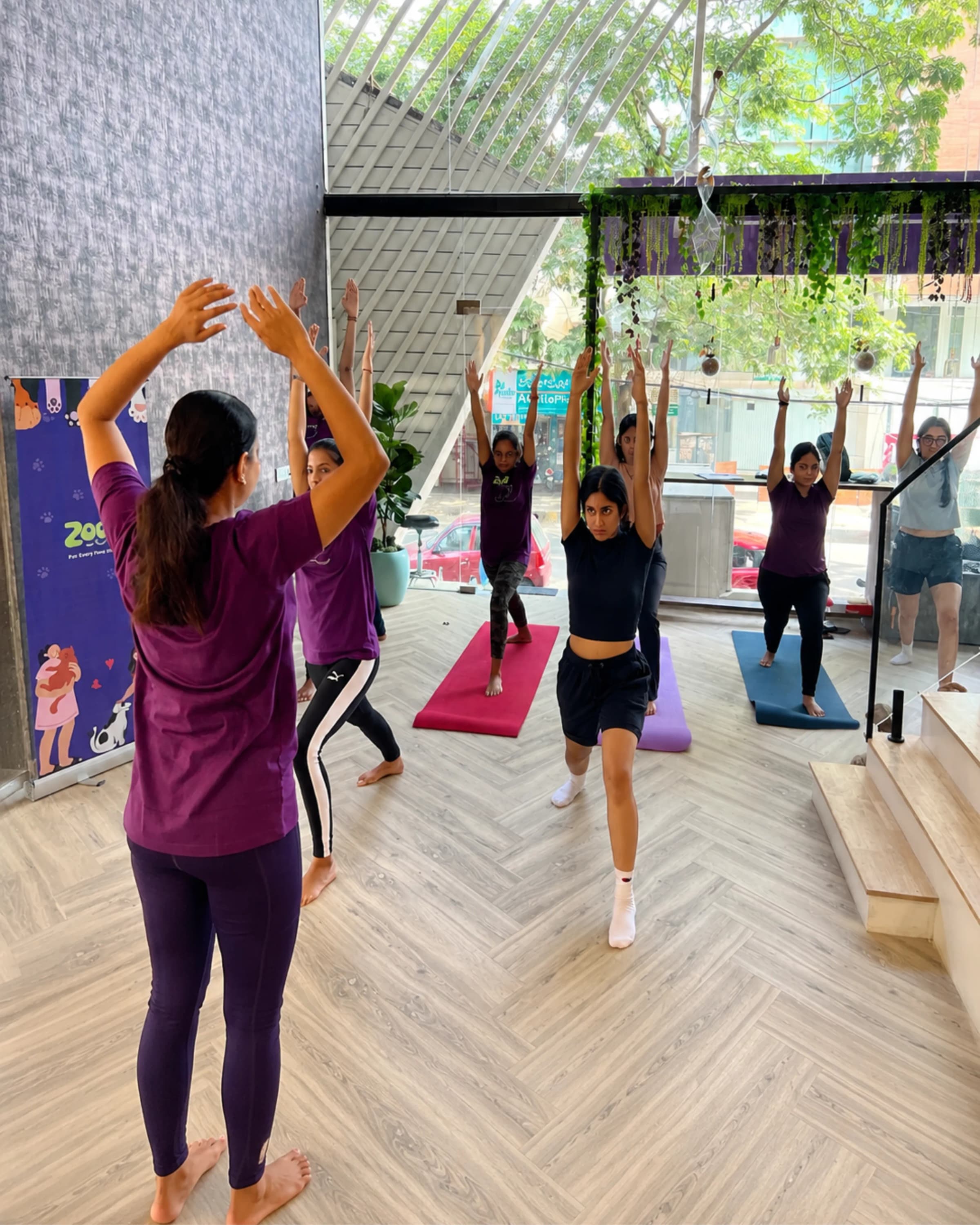 Online Group Live Yoga Classes taught by experienced Indian yoga instructor online in English