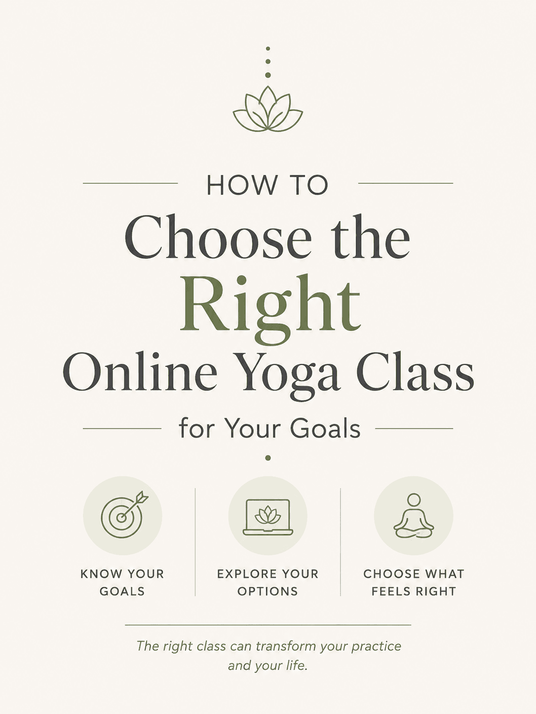How to Choose the Right Online Yoga Class for Your Goals