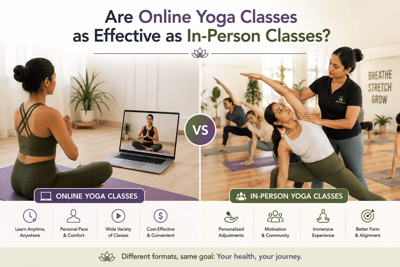 Are Online Yoga Classes as Effective as In-Person Classes?