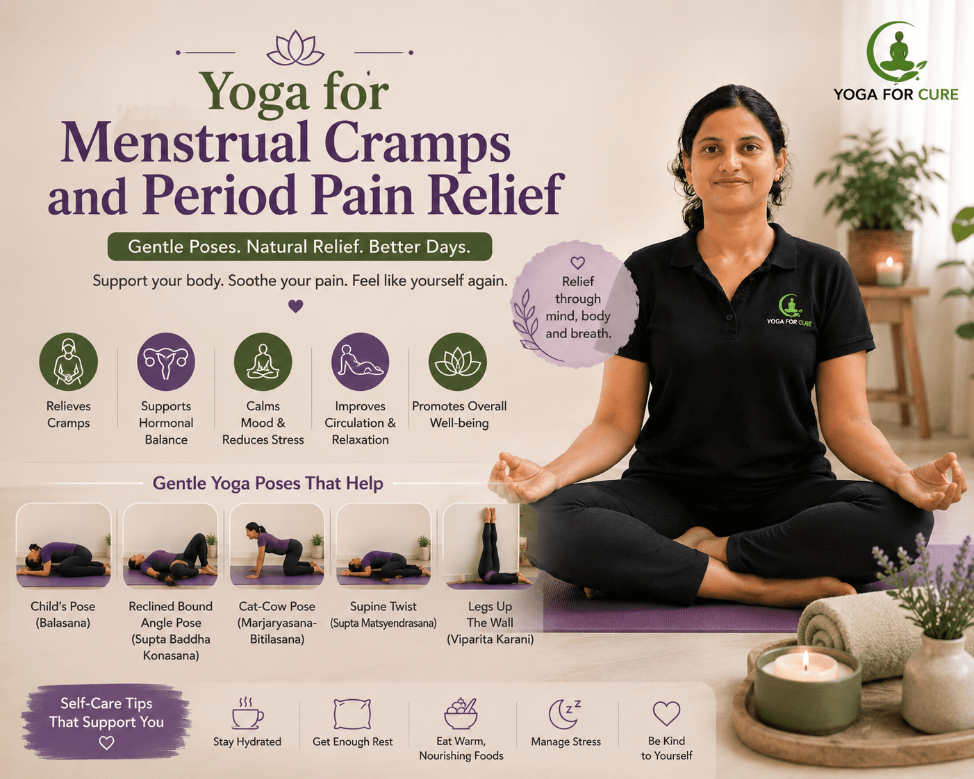 Yoga for Menstrual Cramps and Period Pain Relief